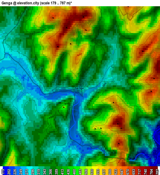 Genga elevation map