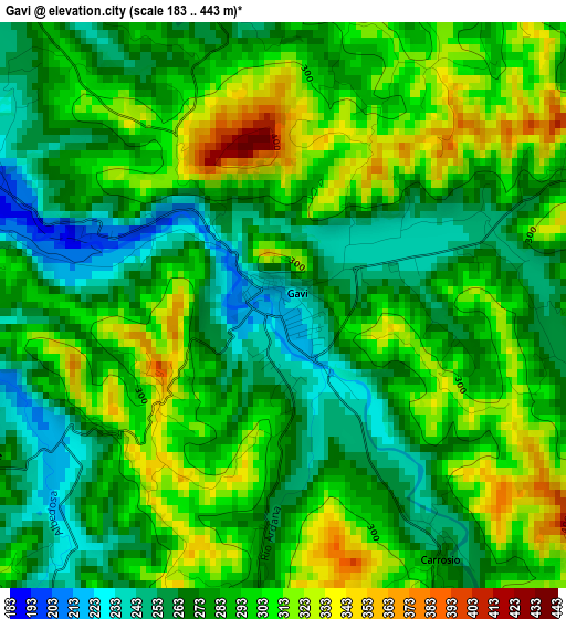 Gavi elevation map