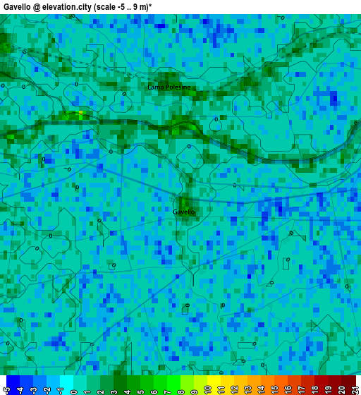 Gavello elevation map