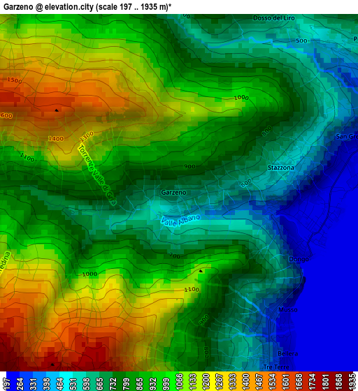 Garzeno elevation map