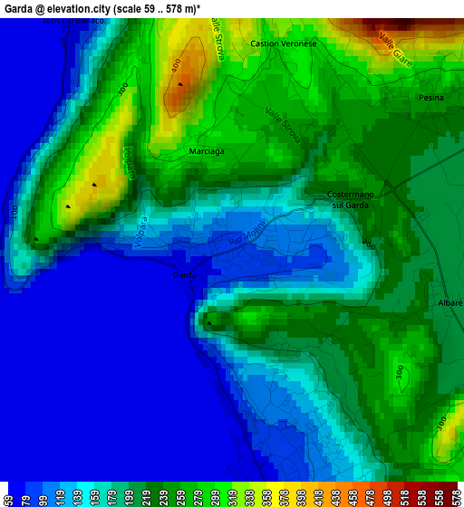 Garda elevation map