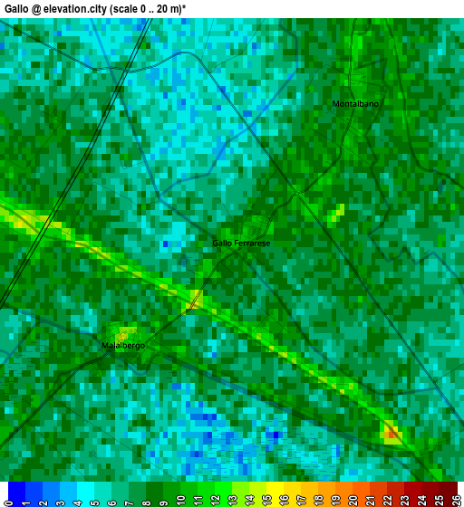 Gallo elevation map