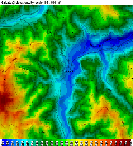 Galeata elevation map