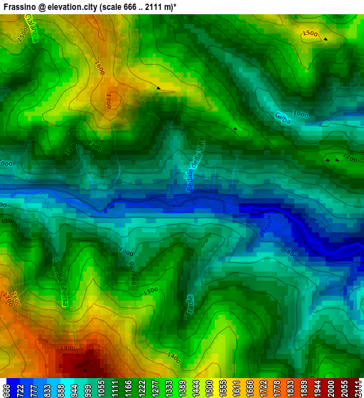 Frassino elevation map