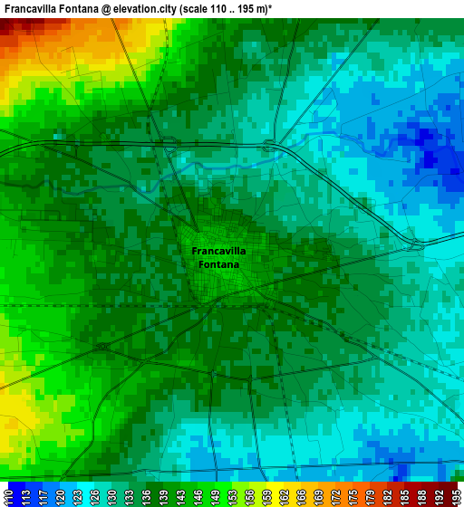 Francavilla Fontana elevation map