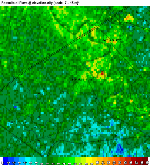 Fossalta di Piave elevation map