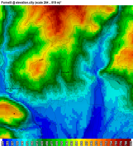 Fornelli elevation map