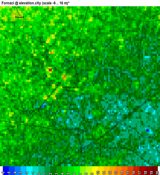 Fornaci elevation map