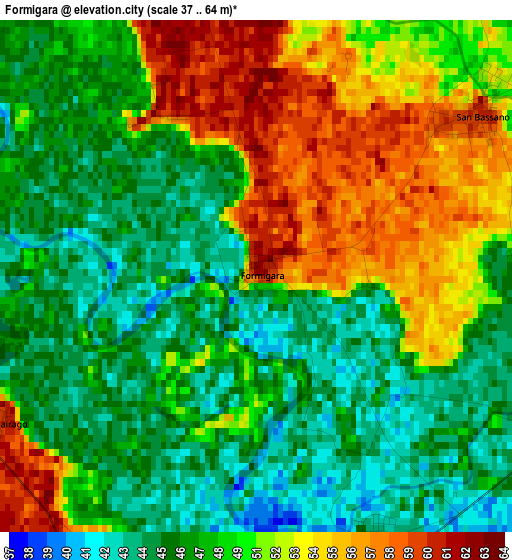 Formigara elevation map