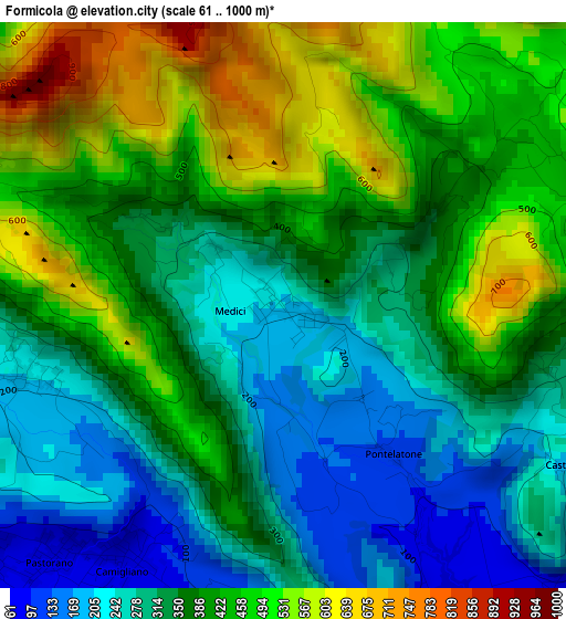 Formicola elevation map