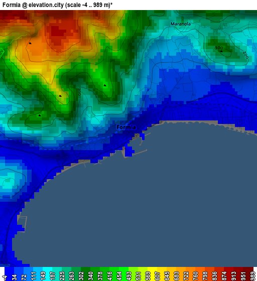 Formia elevation map