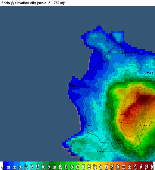 Forio elevation map