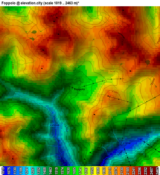 Foppolo elevation map