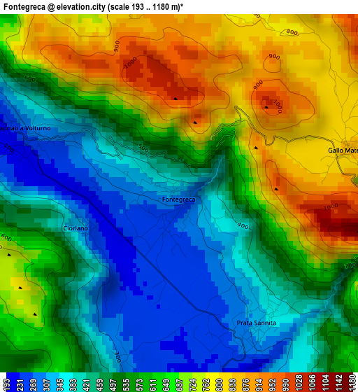 Fontegreca elevation map