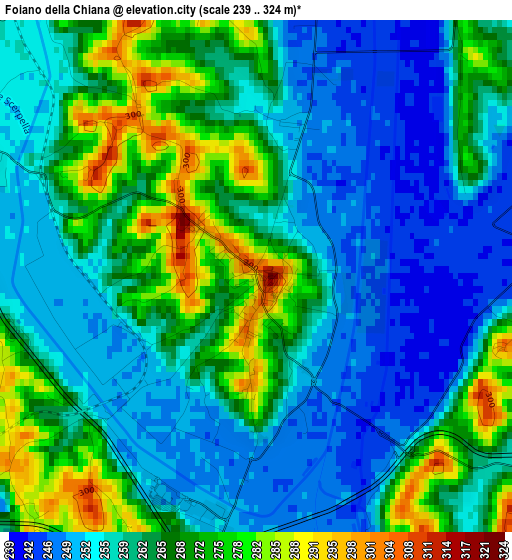 Foiano della Chiana elevation map