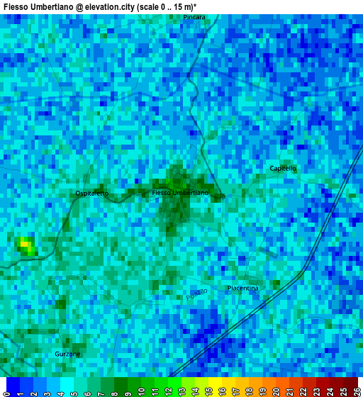 Fiesso Umbertiano elevation map