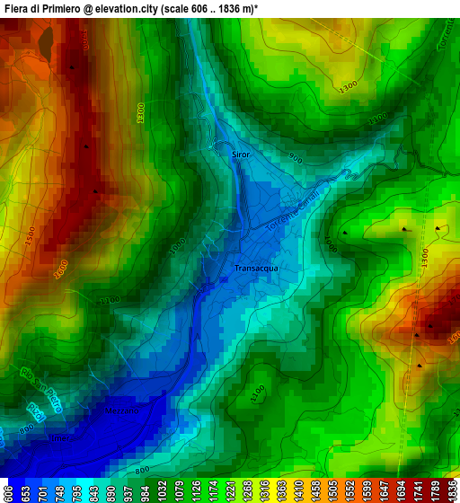 Fiera di Primiero elevation map