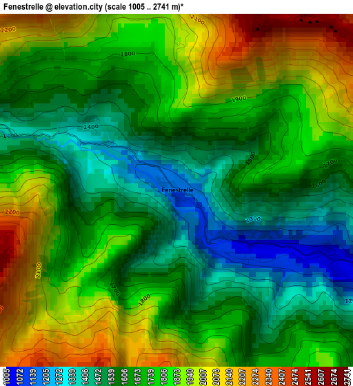 Fenestrelle elevation map