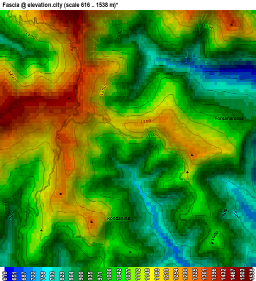 Fascia elevation map