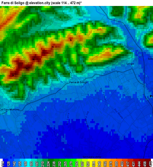 Farra di Soligo elevation map