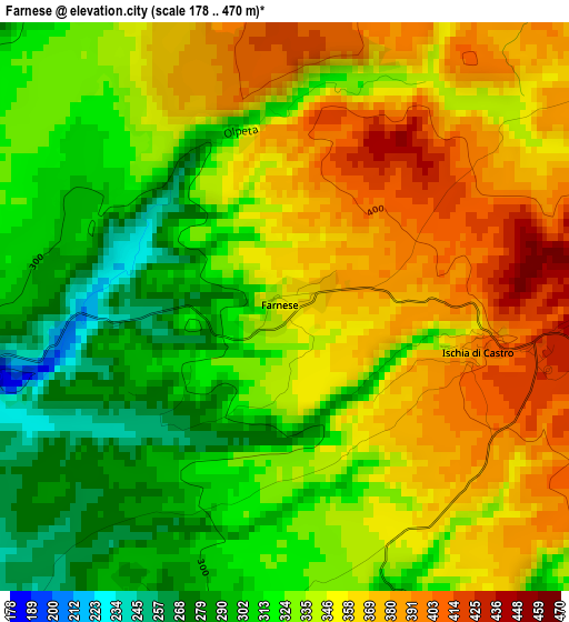 Farnese elevation map