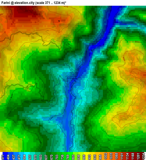 Farini elevation map