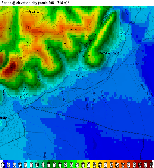 Fanna elevation map