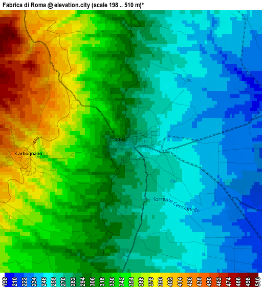 Fabrica di Roma elevation map