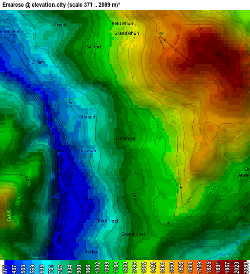 Emarese elevation map