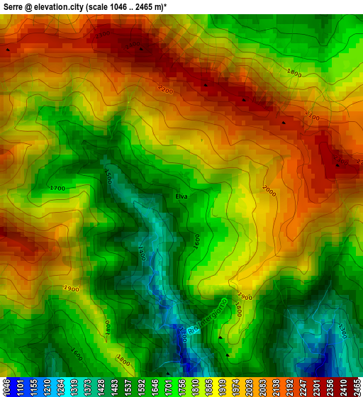 Serre elevation map