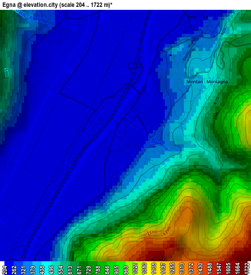 Egna elevation map