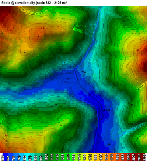 Edolo elevation map