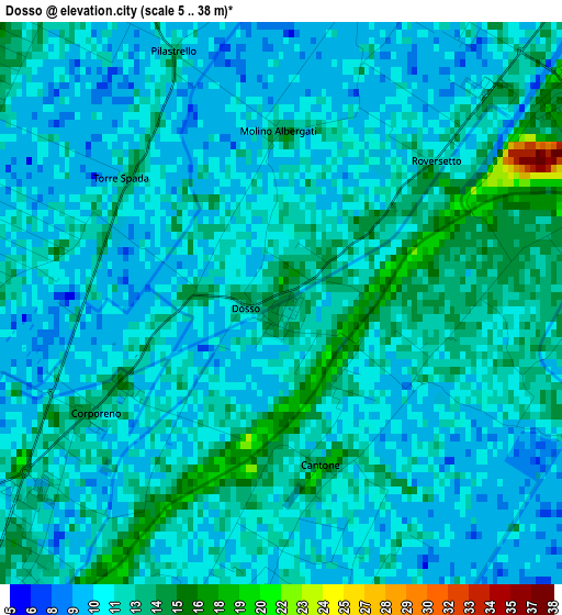 Dosso elevation map