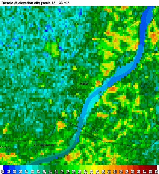 Dosolo elevation map