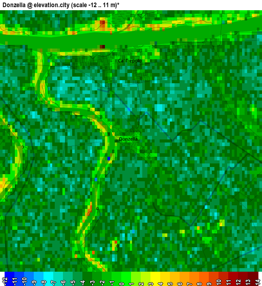 Donzella elevation map