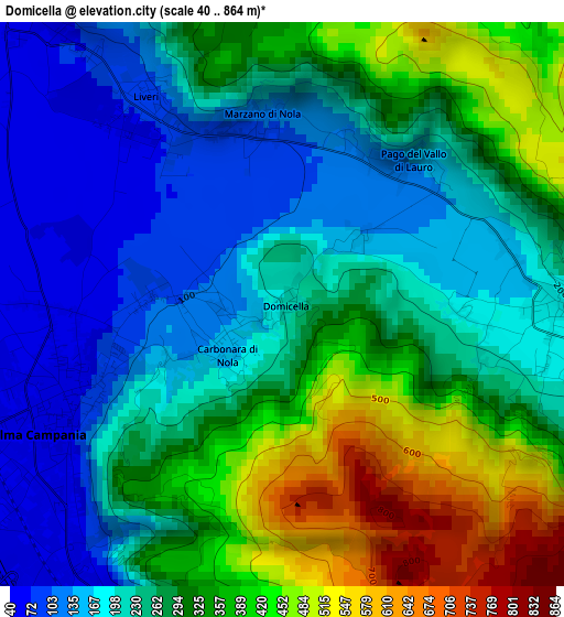 Domicella elevation map