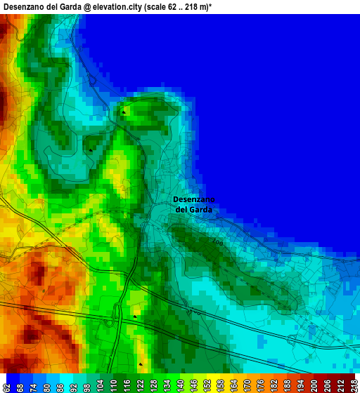 Desenzano del Garda elevation map