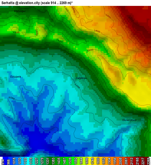 Serhatta elevation map