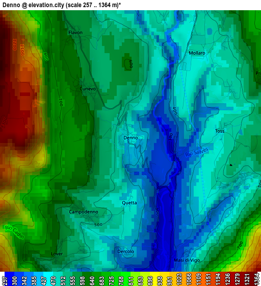 Denno elevation map