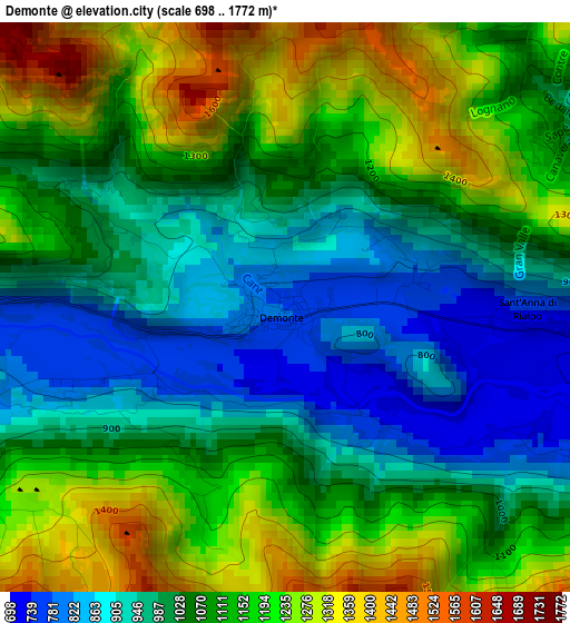 Demonte elevation map