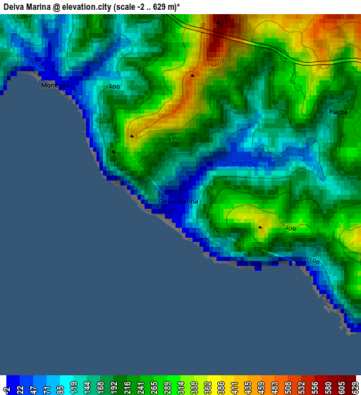 Deiva Marina elevation map