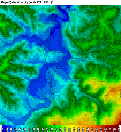 Dego elevation map