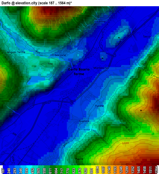 Darfo elevation map