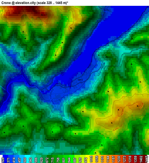 Crone elevation map