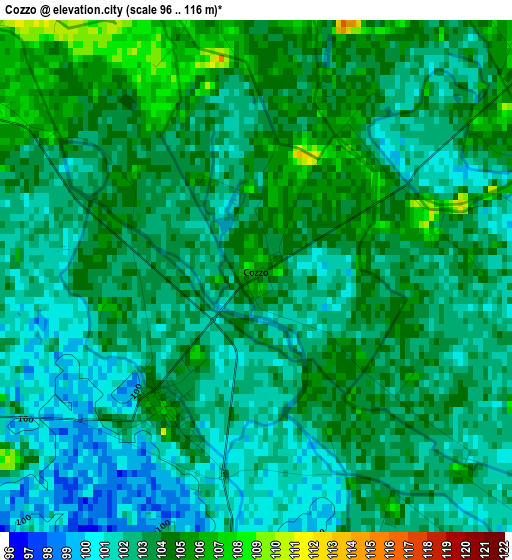 Cozzo elevation map