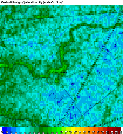 Costa di Rovigo elevation map