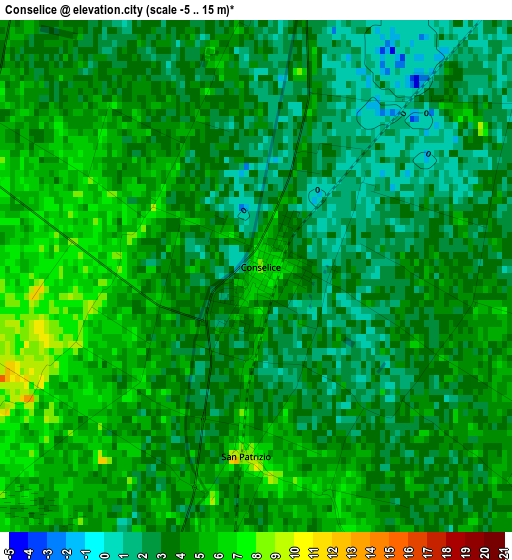 Conselice elevation map