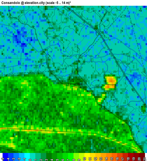 Consandolo elevation map