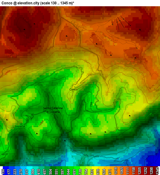 Conco elevation map