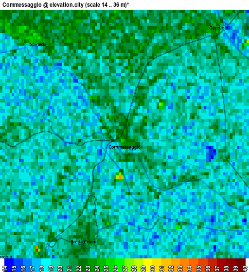 Commessaggio elevation map